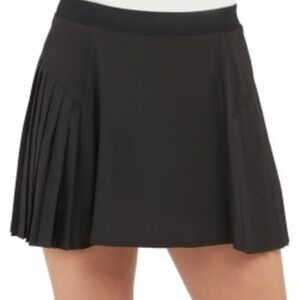 SPANX Black Pleated Skater Mini Skirt